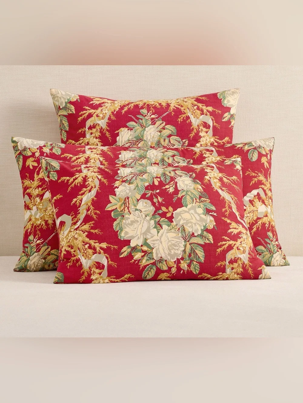 Pottery Barn ~ Estelle Sham, Red Multi, Standard pillow cover
